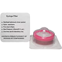 Advangene 0-45 micrones 30mm- filtro de jeringa estéril rosa de Nylon (30-pk)